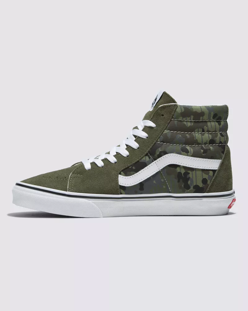 Vans Sk8 Hi Shoes Unisex Green Camo VN0007NSBGK