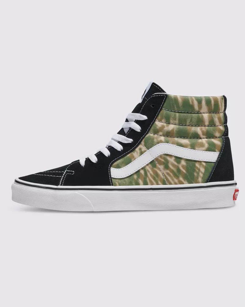 Vans Sk8 Hi Shoes Unisex Woodland Wash Olive VN0007NSCJI