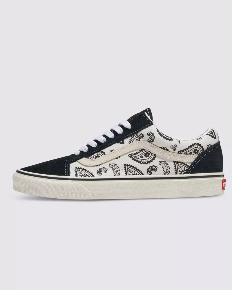 Vans Old Skool Shoes Unisex Primavera Paisley Marshmallow Black Beige VN0007NTCC