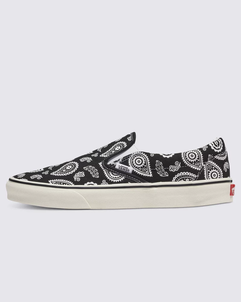 Vans Classic Slip On Shoes Unisex Primavera Paisley Black VN0009Q7BMA