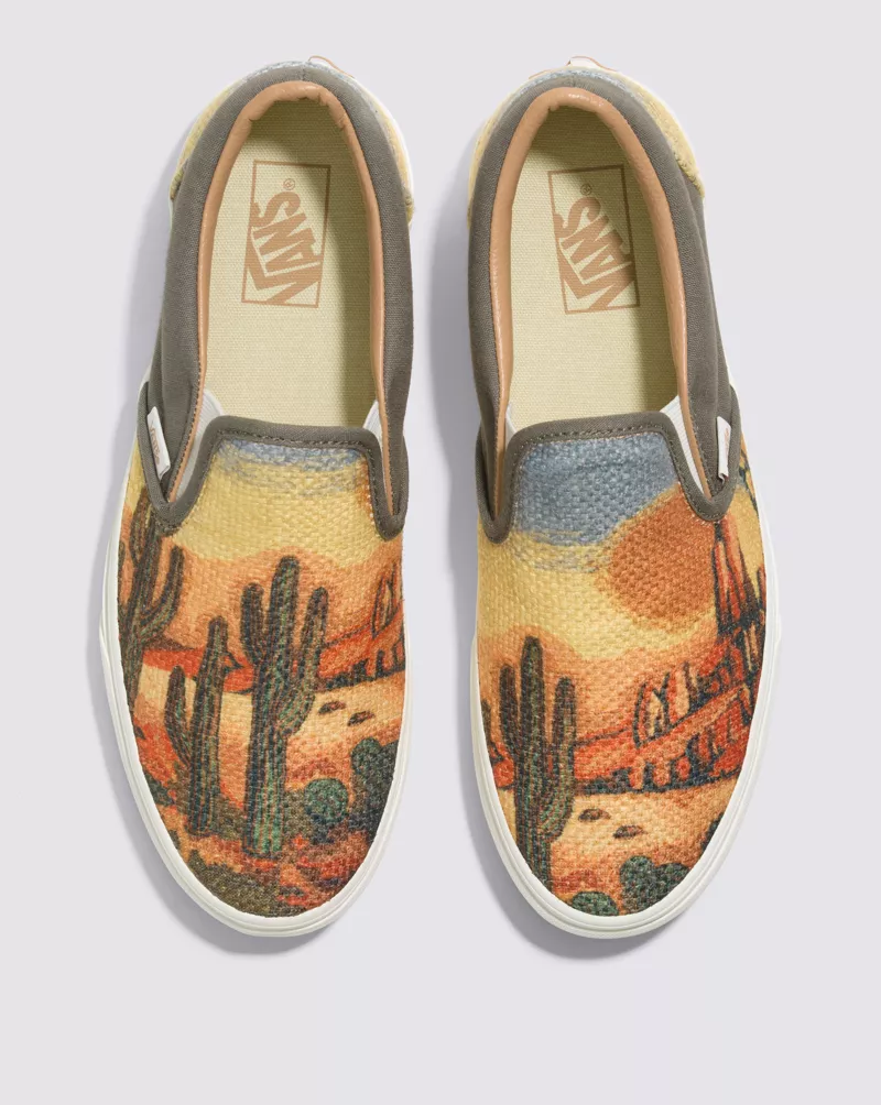 Vans Classic Slip On Shoes Unisex Cali Tapestry Cactus VN0009Q7CEE