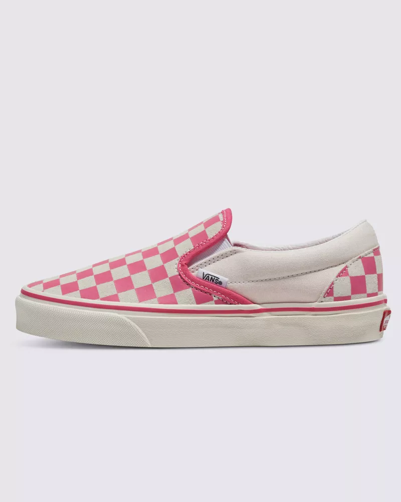 Vans Classic Slip On Checkerboard Shoes Unisex Pink White VN000BVZBJ1