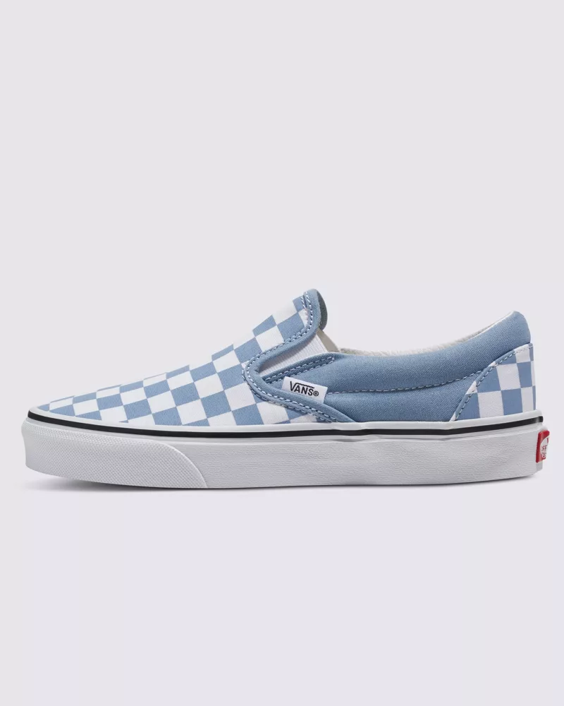 Vans Classic Slip On Checkerboard Shoes Unisex Blue VN000BVZDSB