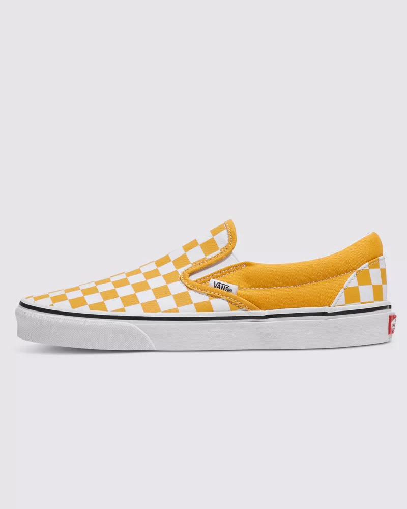 Vans Classic Slip On Checkerboard Shoes Unisex Yellow VN000BVZLSV