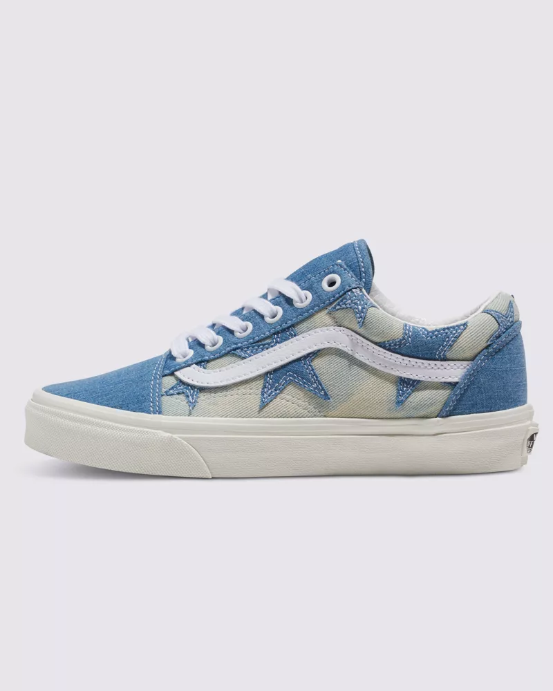 Vans Old Skool Shoes Starry Night Denim Unisex Beige Blue VN000CR5DNM