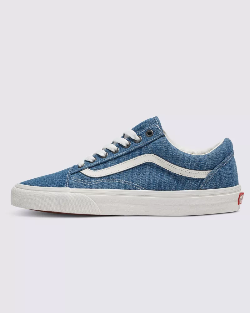 Vans Old Skool Threaded Denim Shoes Unisex Blue White VN000CR5Y6