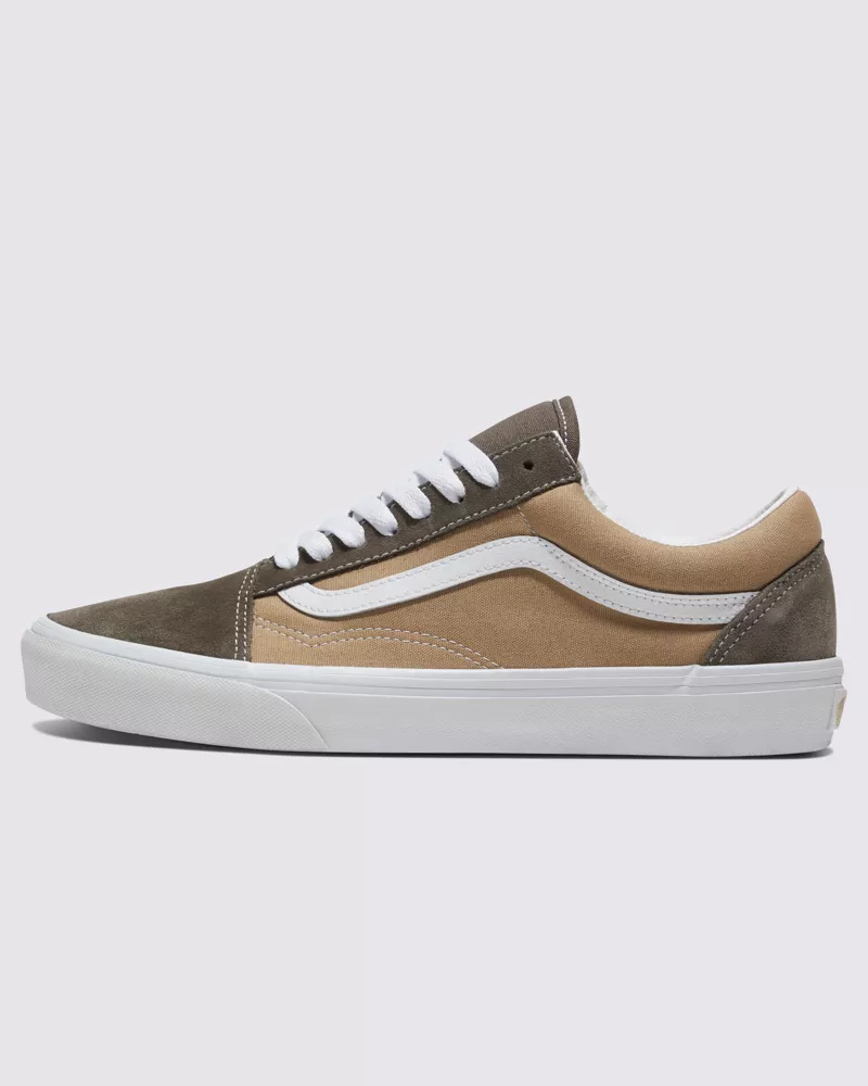 Vans Old Skool Canvas Suede Shoes Unisex Khaki Brown VN000CT8BRO