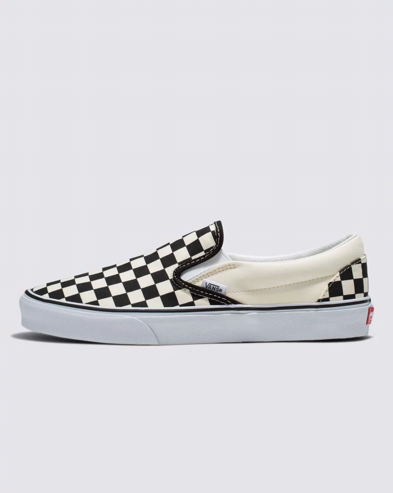 Vans Classic Slip On Checkerboard Shoes Unisex Black White VN000EYEBWW