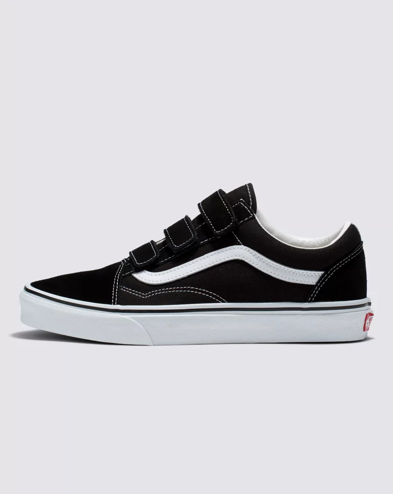 Vans Old Skool V Suede Canvas Shoes Unisex Black White VN0A3D29OIU