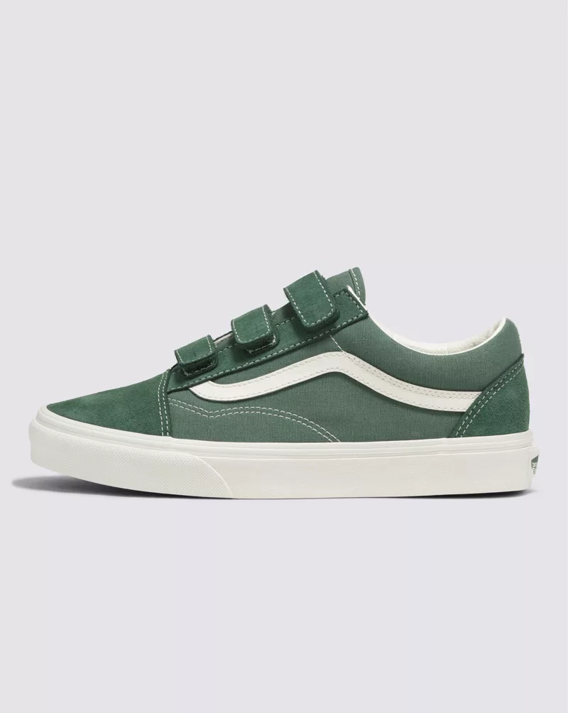 Vans Old Skool V Suede Canvas Shoes Unisex Green VN0A3D29V0N