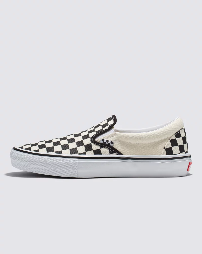 Vans Skate Slip On Checkerboard Shoes Unisex Black White VN0A5FCAAUH