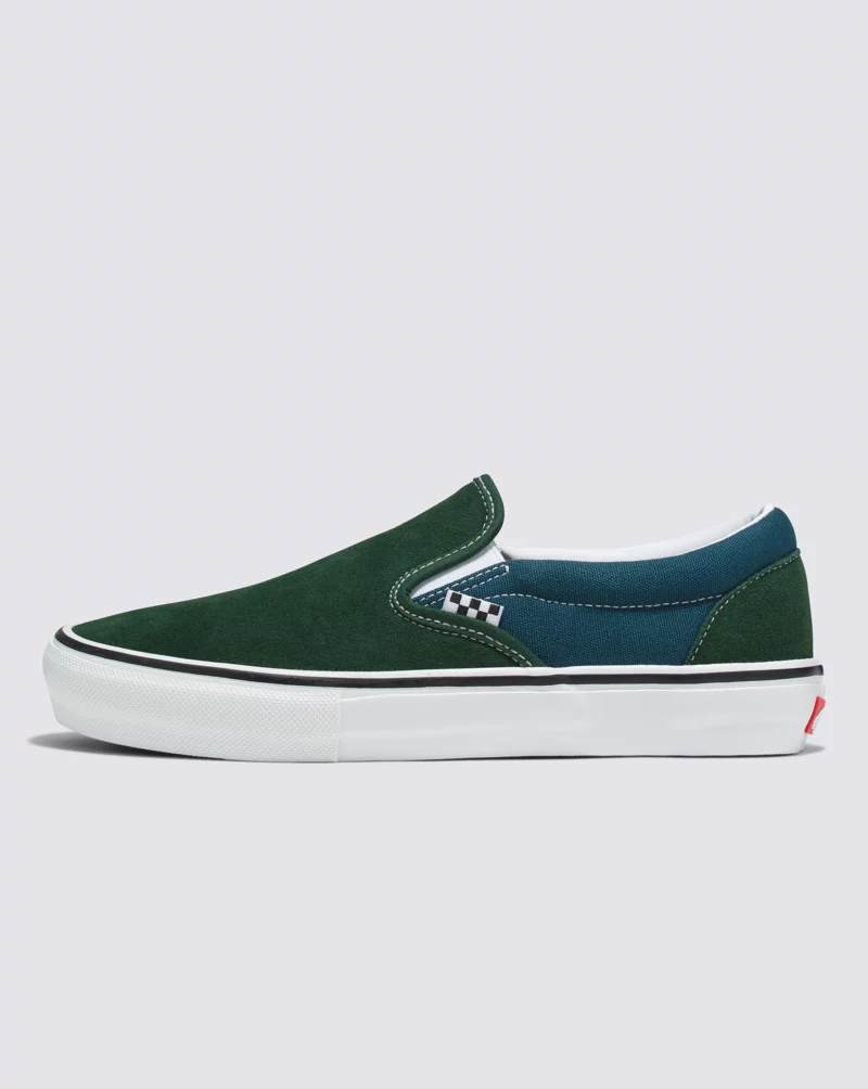 Vans Skate Slip On Shoes Unisex Green Blue VN0A5FCABD6