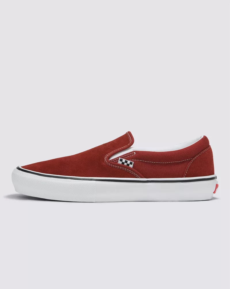 Vans Skate Slip On Shoes Unisex Burgundy VN0A5FCABRI