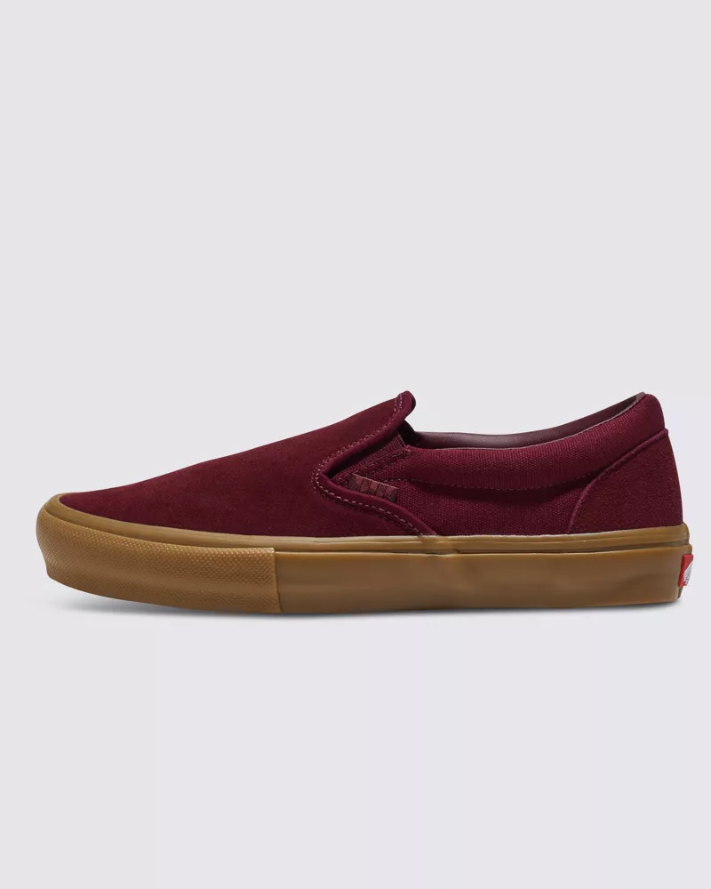 Vans Skate Slip On Shoes Unisex Burgundy Gum VN0A5FCAK10