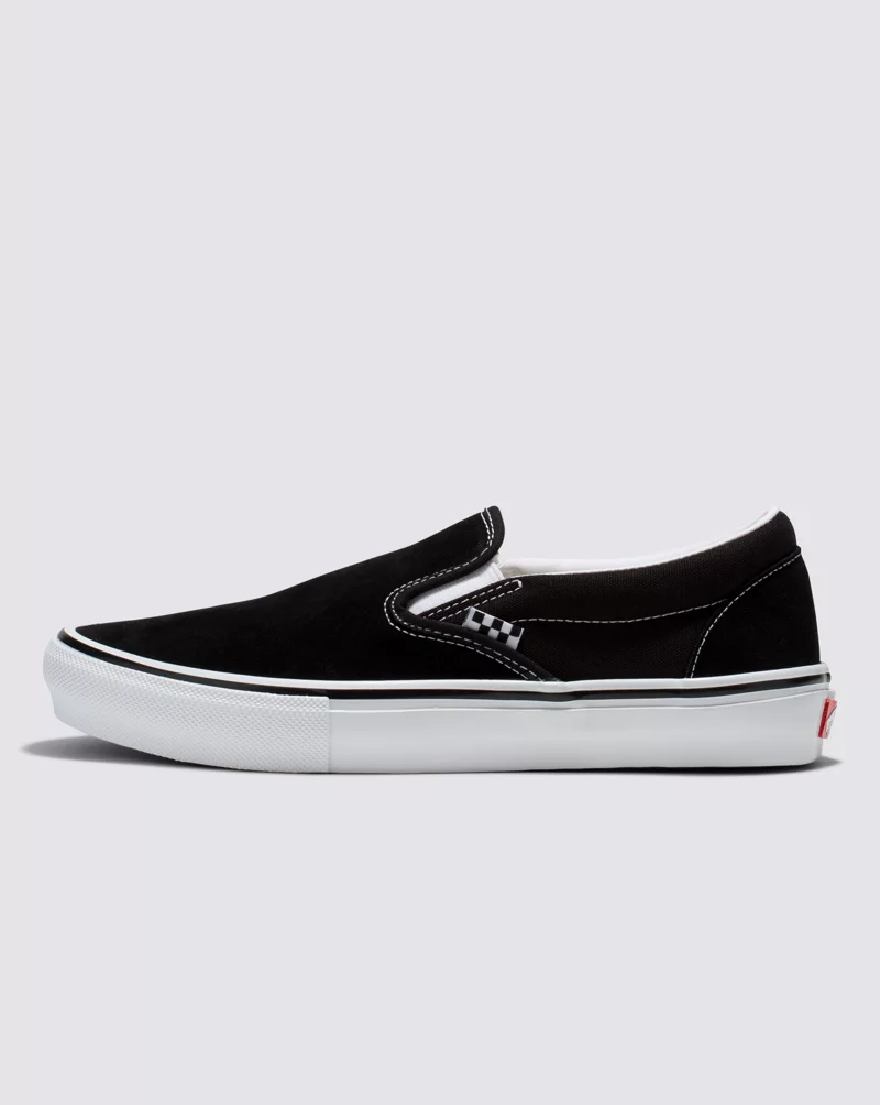 Vans Skate Slip On Shoes Unisex Black White VN0A5FCAY28