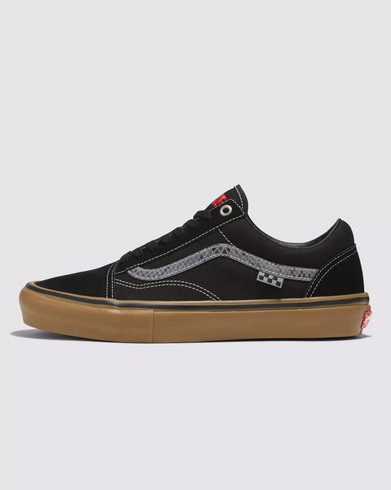 Vans X Hockey Skate Old Skool Shoes Unisex Black Snakeskin VN0A5FCB18J