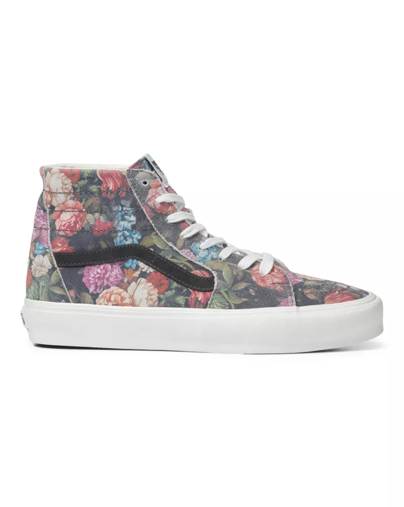 Vans Sk8 Hi Moody Floral Tapered Shoes Unisex Grey White VN0A7Q621XM